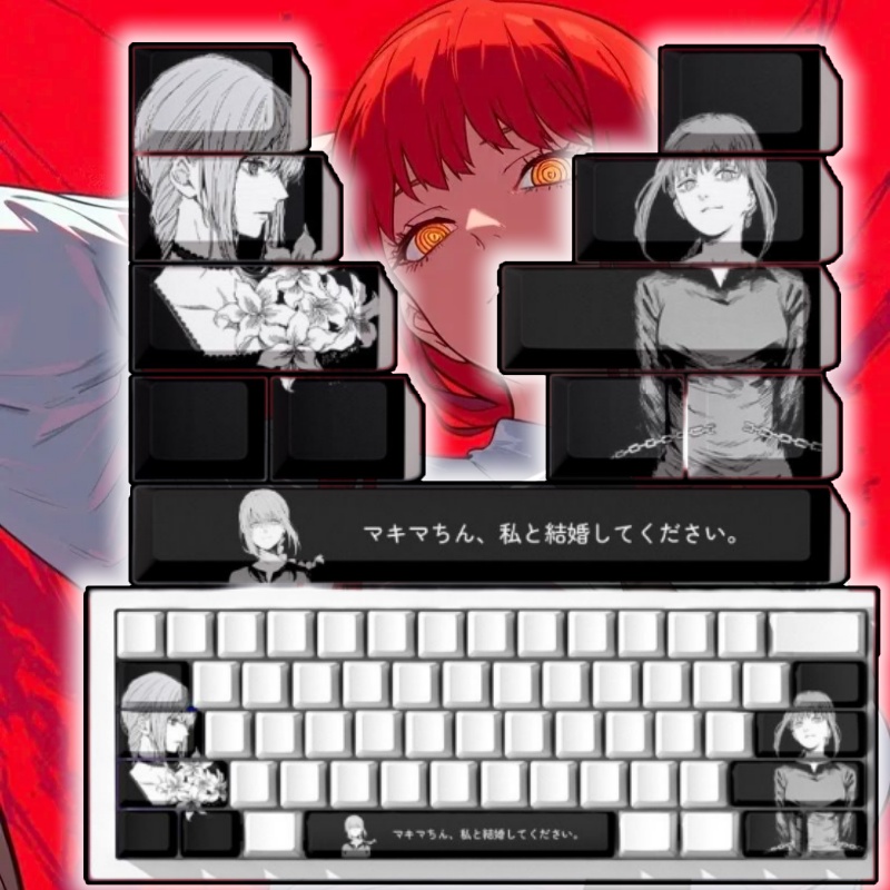Keycap Artisan Anime - Chainsaw Man Makima Theme Anime-Tastenkappen für