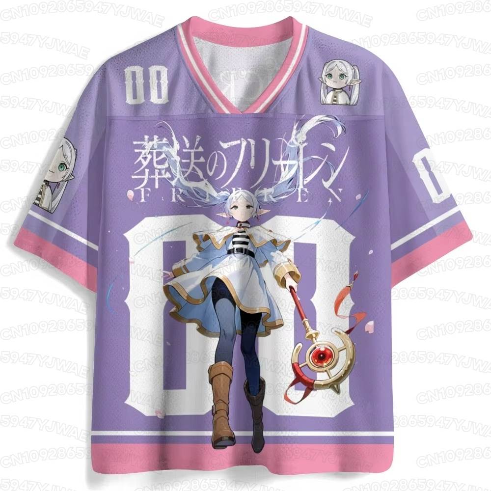 Frieren Anime Merchandise - Sommer Damen Herren Frieren 3D-Druck Jersey