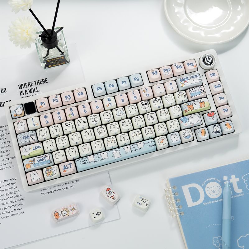 Keycap Artisan Anime - Niedliche Mädchenhafte MOA Joke Bear PBT