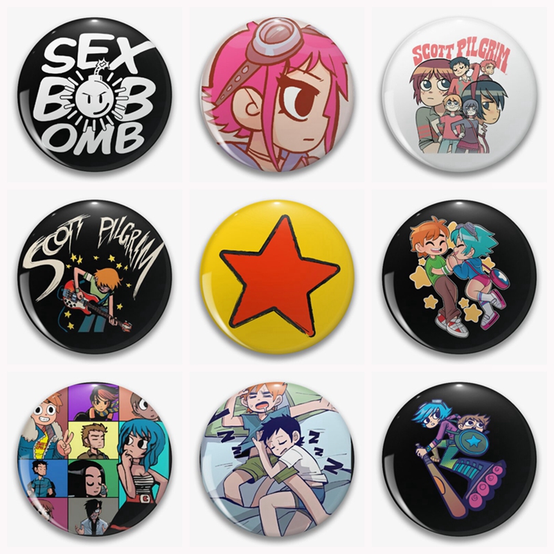 Pin Button Badge - 31 Stile Anime Scott Pilgrim Wallace