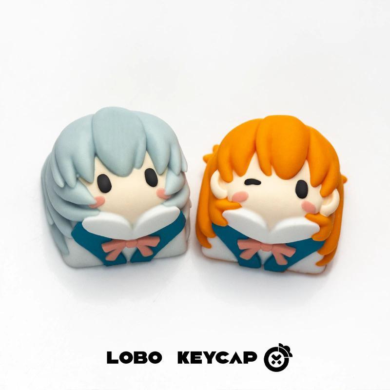 Keycap Artisan Anime - Evangelion Keycap Anime Kawaii Mädchen Q-Version