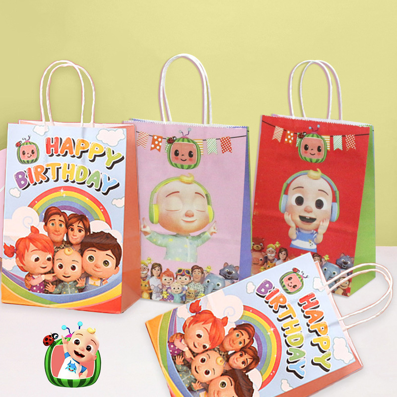 Anime Merchandise Bag - Cocomelons Party-Geschenktüten-Set, niedliches Cartoon-Set für Jungen