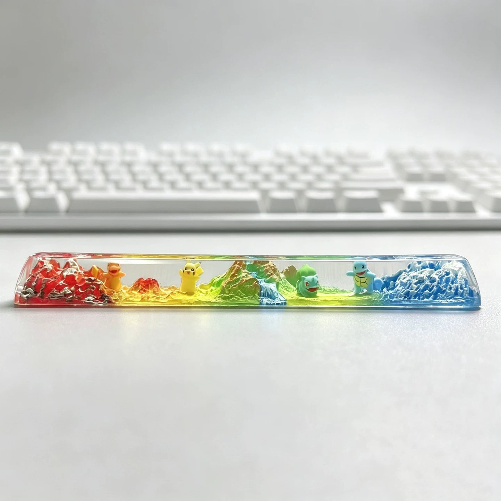 Keycap Artisan Anime - Pokémon Dreidimensionale Tastenkappe Eevee Harz-Leertaste ‌