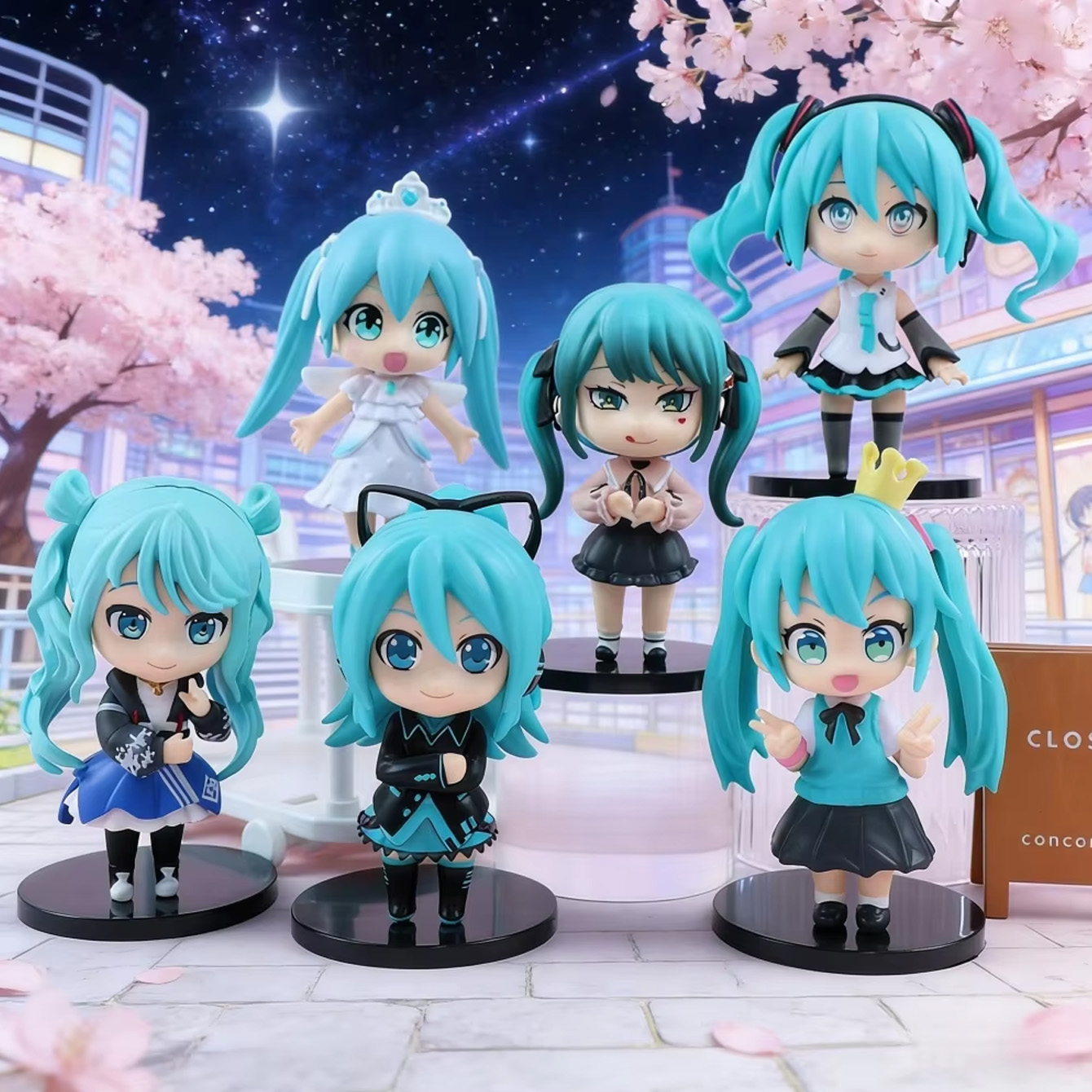 Premium Anime Merchandise - Hatsune Miku Chibi Figuren-Set – Mehrere