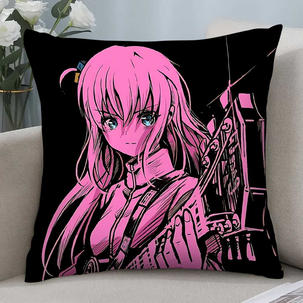 Anime Manga Merchandise - Niedlicher Anime-Charakter Kissenbezug, 40x40cm Quadratischer Manga-Geschenkartikel