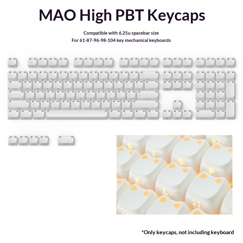 113 Tasten MAO Niedliche Katze – Keycap Artisan Anime Bewertung und Preis